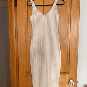 M. Flattering Ribbed Knit Dress
